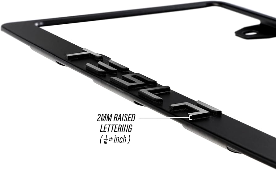 Amazon.com: Tesla License Plate Frame – Stealth Black Powder Coat